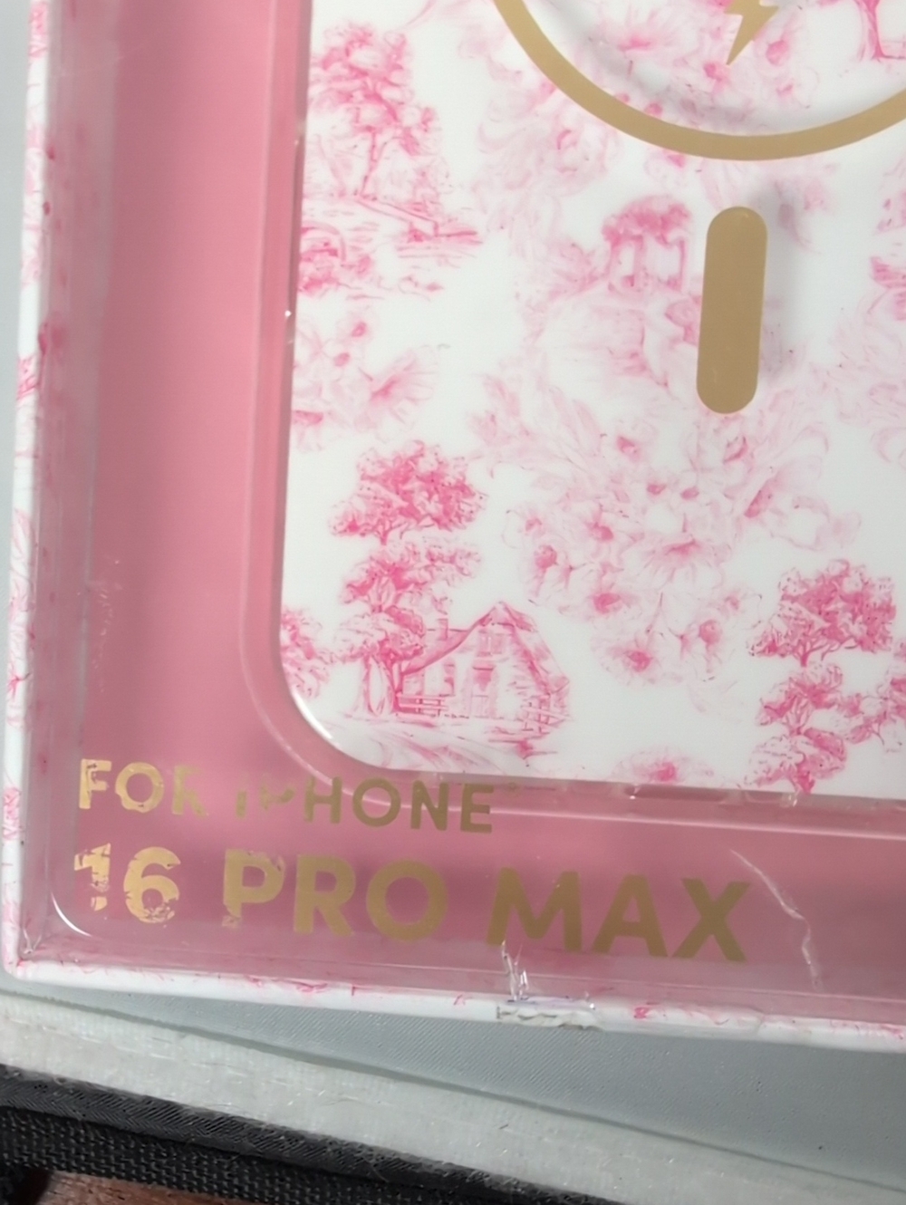 XO Poppy Pink Toile iPhone 16 Pro Max Phone Case - Picture 4 of 5